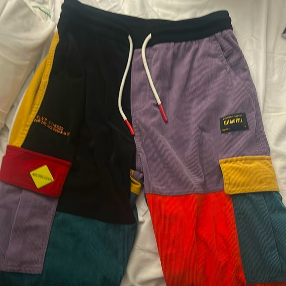 Aelfric Eden "Back to 90's" Patchwork Color Block Corduroy Pants (Unisex) - Picture 1 of 8